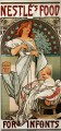 Nestles Food for Infants 1897 Czech Art Nouveau distinct Alphonse Mucha